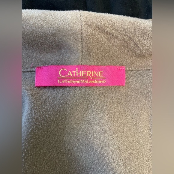 Catherine Malandrino tan drape front Faux Suede Jacket size XS - Picture 5 of 7